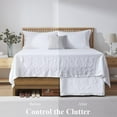 thumbnail image 6 of Simple&Opulence Belgian Linen Bed Skirt with Classic 14 inch Tailored Drop Dust Ruffle, Easy Fit Breathable Premium Natural Flax- Basic White, Queen, 6 of 7