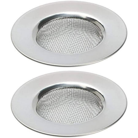 

Set of 2 Stainless Steel Kitchen Sink Drain Filters Silver