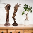 thumbnail image 3 of Estatua De Resina, Adorno Humanoide, Escultura De Cara De Árbol, Decoración Artesanal Para El Hogar, Para Jardín, Parque Noticed HA042530-01, 3 of 6