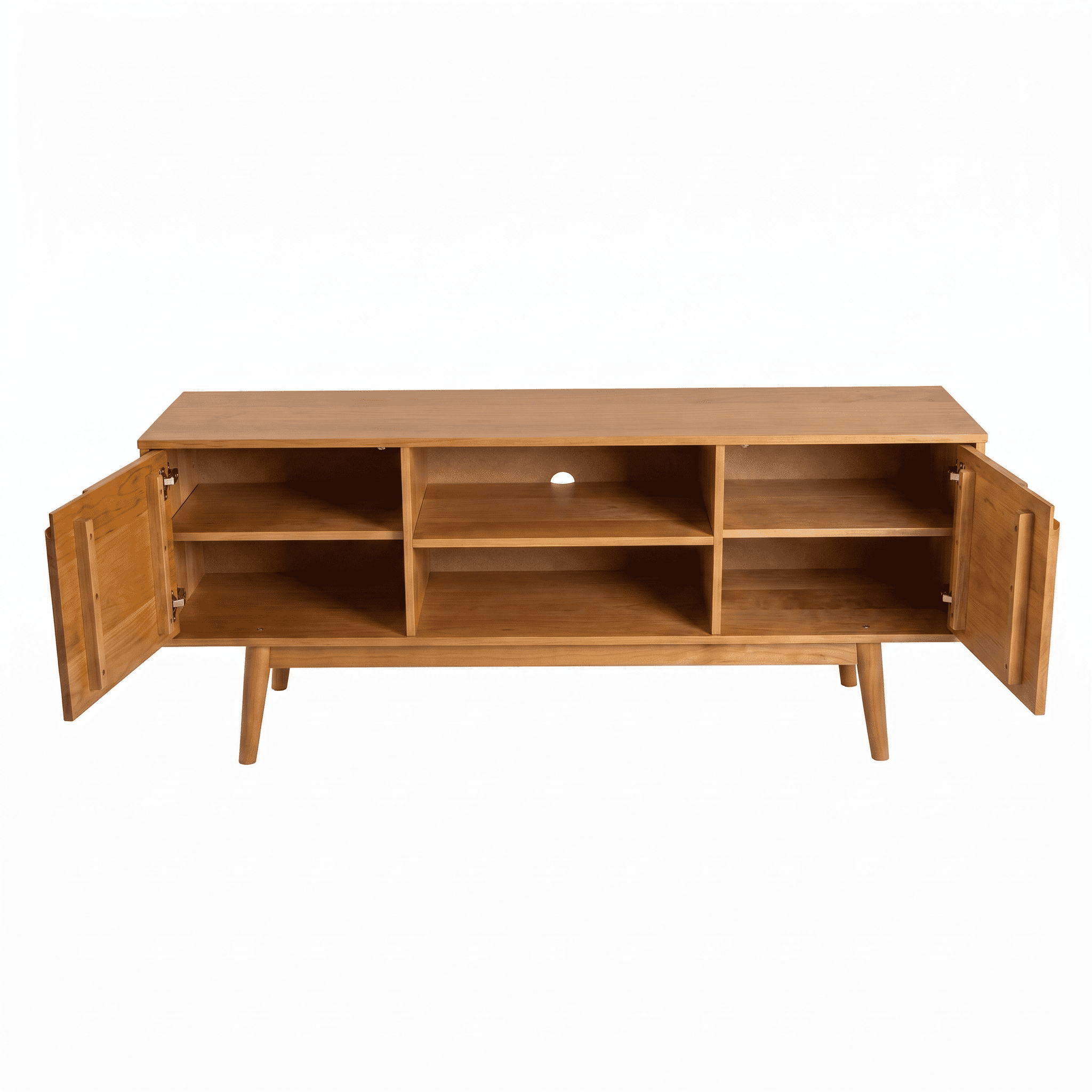 Adair 58 2-Door Solid Wood Tv Stand Caramel - for Adults and Teens
