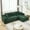 Green, variant on GVN Space-Saving Compressied Sofa with Comfy Chaise and Deep Seat, Convertible Couch for Living Room, Bedroom, Apartment Lounge, Corduroy, Black(Right Facing Chaise)