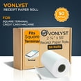thumbnail image 7 of Vonlyst Receipt Paper Roll for Square Terminal Credit Card Machine 50 Rolls, 7 of 7