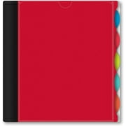 IQ+ iScholar 5-Subject Poly Cover Wirebound Notebook, College Ruled, 11 x 8.5 Inch Sheet Size, 200 Sheets, Red