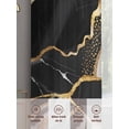 thumbnail image 6 of Black Marble Sheer Curtains 63 Inch Length 2 Panels Set, Grey Gold Texture Vintage Farmhouse Art Voile Window Treatment Rod Pocket Curtains Sheers Drapes for Bedroom/Living Room/Kitchen 52x"63"x2, 6 of 7