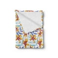 thumbnail image 2 of Orchids Soft Flannel Fleece Throw Blanket, Hawaiian Nature Inspired Pattern with Big Blossoms and Leaves Watercolor Artwork, Cozy Plush for Indoor and Outdoor Use, 50" x 70", Multicolor, by Ambesonne, 2 of 5