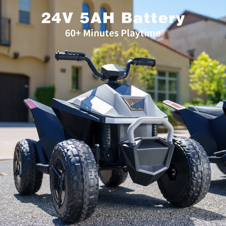 YunTopKids 24V Kids ATV 4 Wheeler,Electric Quad Ride On Toy for