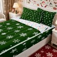thumbnail image 2 of Manfei Winter Snowflake Zipper Queen Comforter Set with Fitted Sheet and 2 Pillowcases,Merry Christmas Zipper Bedding Set,Reversible, 2 of 7