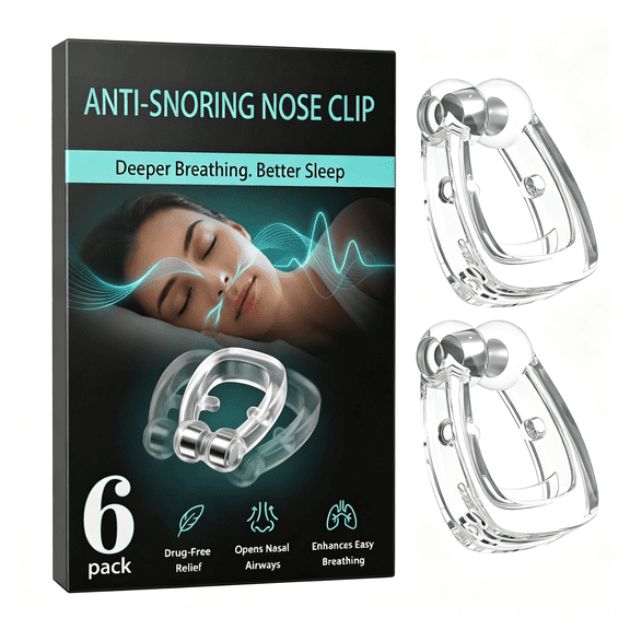 DUPAI Anti Snoring Devices,6Pcs Magnetic with Adjustable Silicone Nose Clip,Effective Snoring Solution for Restful Sleep,Professional Nose Vents to Relieve Snoring for Men&Women