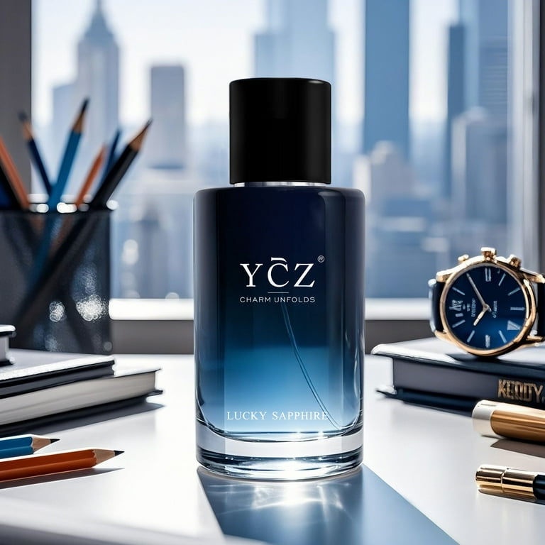 YCZ Lucky Men's Eau De Parfum, Long Lasting Scent, 1.7oz, Notes of