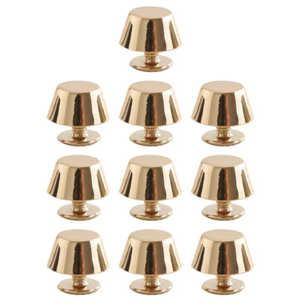 10/12 Remaches con base de rosca para bolso de cuero, remaches metálicos para manualidades de cuero DIY Oro 10 piezas