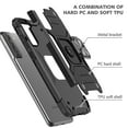 thumbnail image 3 of SOATUTO For Samsung S22 6.1 inch Phone Case Military Grade Drop Rugged Cover Anti-Scratch Protective 360° Rotate Kickstand Sturdy Shockproof Phone Case Cover For Samsung Galaxy S22 - Black, 3 of 7