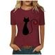 thumbnail image 1 of Blusas y camisas con estampado floral de cuello redondo y manga corta informales con estilo para primavera y verano para mujer OAVQHLG3B Store  lin121212, 1 of 3