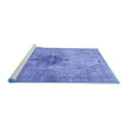 thumbnail image 2 of Ahgly Company Machine Washable Indoor Square Persian Blue Traditional Area Rugs, 4' Square, 2 of 4