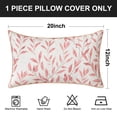 thumbnail image 3 of VOGOL 12x20 inch Decorative Pillow Covers, Farmhouse Pink Leaves Pattern Throw Pillowcases, Lumbar Cushion Covers for Living Room Sofa Chair, 3 of 7