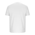 thumbnail image 5 of T-shirts for Men Plus Size under $5 Short Sleeves Stripe Turndown Patchwork Casual Pullover Fitness Sports T Shirt White L, 5 of 6