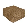 thumbnail image 1 of Floral Rectangle Pouf, Damask Style Curlicue Flower Leaves Squares Bicolored Pattern, Under Desk Foot Stool for Living Room Office Ottoman with Cover, 25", Orange Dark Night Blue, by Ambesonne, 1 of 4