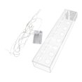 thumbnail image 2 of yuksok Rectangular Flower Vase Acrylic Flower Vase Clear Long Rectangle Vase Rectangle 45x10x6.5cm 18 Hole, 2 of 9
