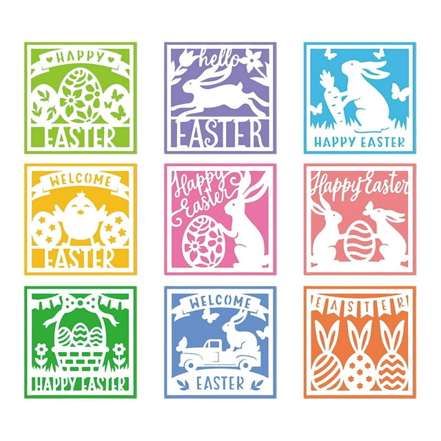 90x Pegatinas de feliz Pascua surtidas Etiquetas de bolsas de regalos Papel temático de Pascua Pegatinas decorativas de regalo de Pascua para bolsas Estilo A