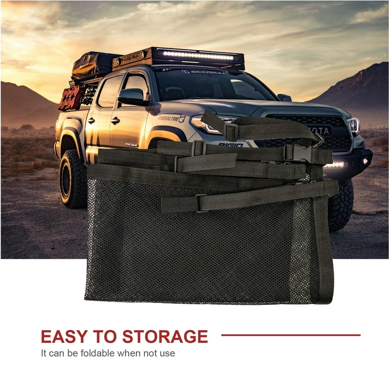 AWELCRAFT Heavy Duty Cargo Net Stretchable, Car Interior Accessories,  Adjustable Elastic Trunk Storage Net with Hook for SUVs, Cars and Trucks  (35.4x15.8 Inch) 