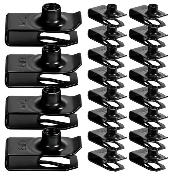 20 Pcs Mudguard Clip Car Automotive U Clips U Clips Nut U Type Nut Clips Clip Nuts Nut Hardware Screw Clips Automotive