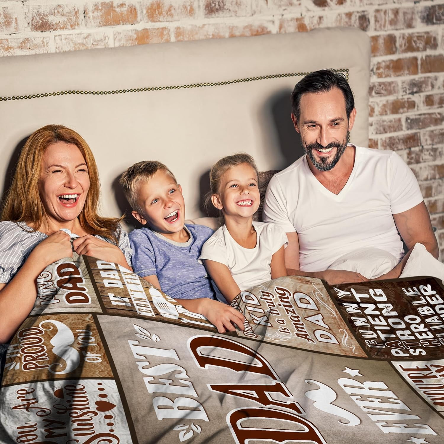PaPa Geschenkdecke Von Den Enkeln | 127x152 Cm, Anti-Pilling-Flanell | Weich & Wärmend – Perfekt Für Geburtstag, Vatertag