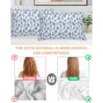 thumbnail image 4 of Hokiten King Size Pillow Cases Set of 2, Pillow Covers for Bed, Blue Coastal Satin Pillowcases with Zipper for Hair/Skin, Pillow Protector Cover, Shell Floral Ocean Retro 20x36 Inches, 4 of 6