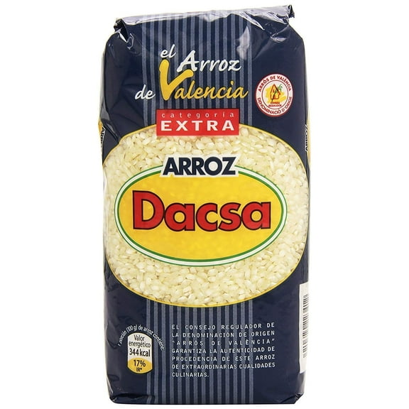Dacsa Extra Category Paella Rice Arroz de Valencia Categoria Extra 2.2 lbs (1Kg) from Spain