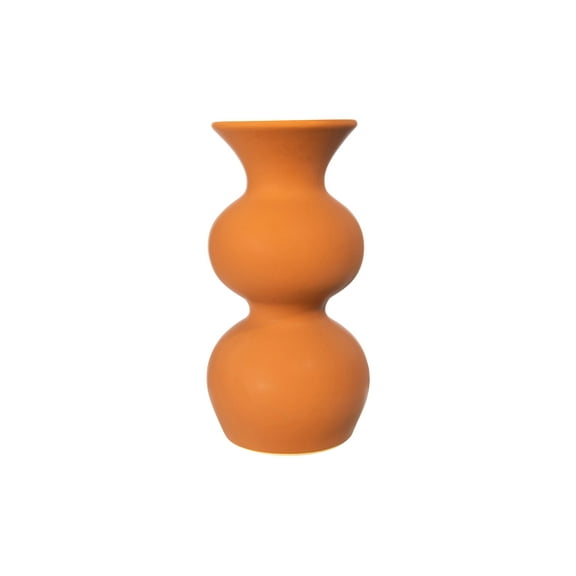 Bloomingville 7-3/4" Stoneware Vase, Soft-Touch Matte Sienna