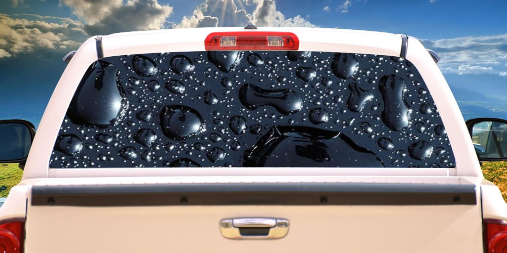 WATER DROPS Rear Window Graphic back truck decal suv view thru vinyl