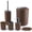 Coffee, variant on 6-Piece Black Bathroom Accessories Set