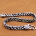 thumbnail image 3 of K-KED Real 925 Sterling Silver Bracelet For Men Women 5mm Weave Curb Link 7.5 to 8.2''-19cm/7.5inch-11-12g, 3 of 6