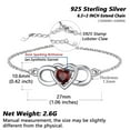 thumbnail image 6 of Silvora Women Heart Infinity Bracelet Synthetic Garnet Birthstone Sterling Silver Bracelet Birthday Gift for Mother Daughter - January, 6 of 9