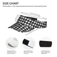 thumbnail image 3 of Pofeuu Black Tartan Plaid Print Sunscreen Visor Cap Adjustable Sport Empty Top Baseball Sun Cap for Men Women Sports Outdoor Headwear, 3 of 7