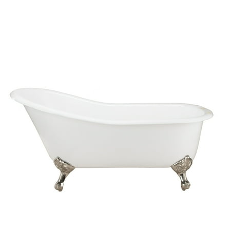 Charlotte 67 Inch Cast Iron Slipper Clawfoot Tub - Rim Faucet Drillings