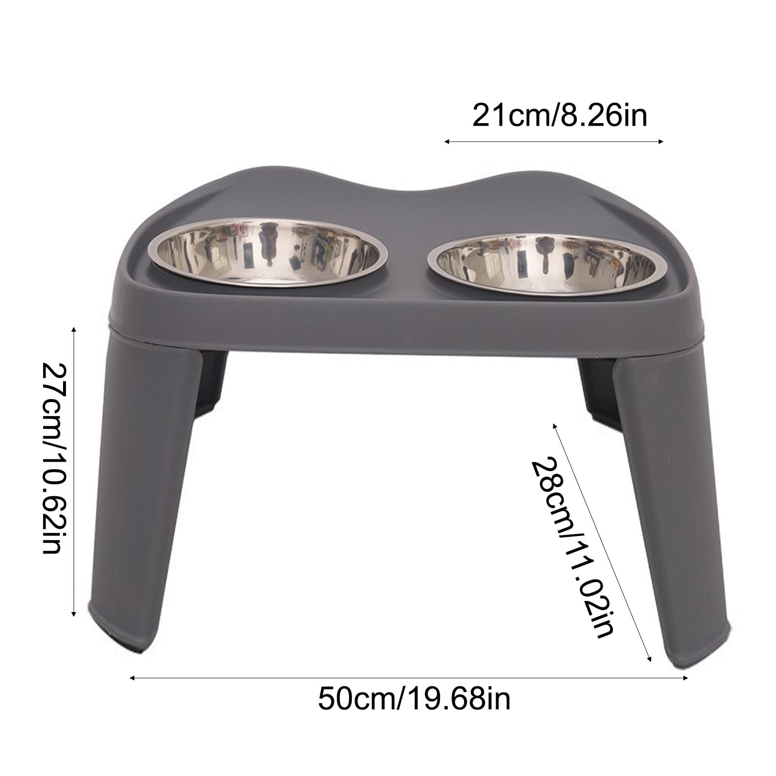 Stainless Steel Elevated Dog Bowls for Large Dogs, Double Raised Feeder with Stand, Neck Protection Food and Water Bowl Set