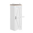 thumbnail image 3 of Farmhouse Accent Cabinet with Barn Door, White Storage Cabinet for Living Room, Adjustable Shelf Floor Cabinet, Pantry Cabinet, 3 of 9