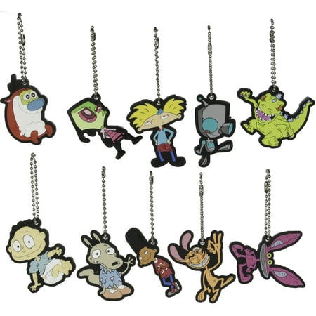 Party Favors - Nickelodeon Nick 90s Key Chains/ Charms set of 10 Pieces