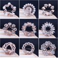 thumbnail image 2 of T-shirt Fixed Fastener Knotted Button Pin Scarf Brooches Crystal Silk Scarf Buckle Brooch Shawl Ring Clip Scarves Accessories, 2 of 4