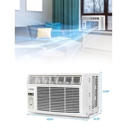 Commercial Cool Window Air Conditioner 8000 BTU, AC Window Unit Cools Up to 350 Square Feet, Window AC Unit with Full Function Remote Control, 3 Cooling Speeds and Fan Only Function, CWAM08W6C, White