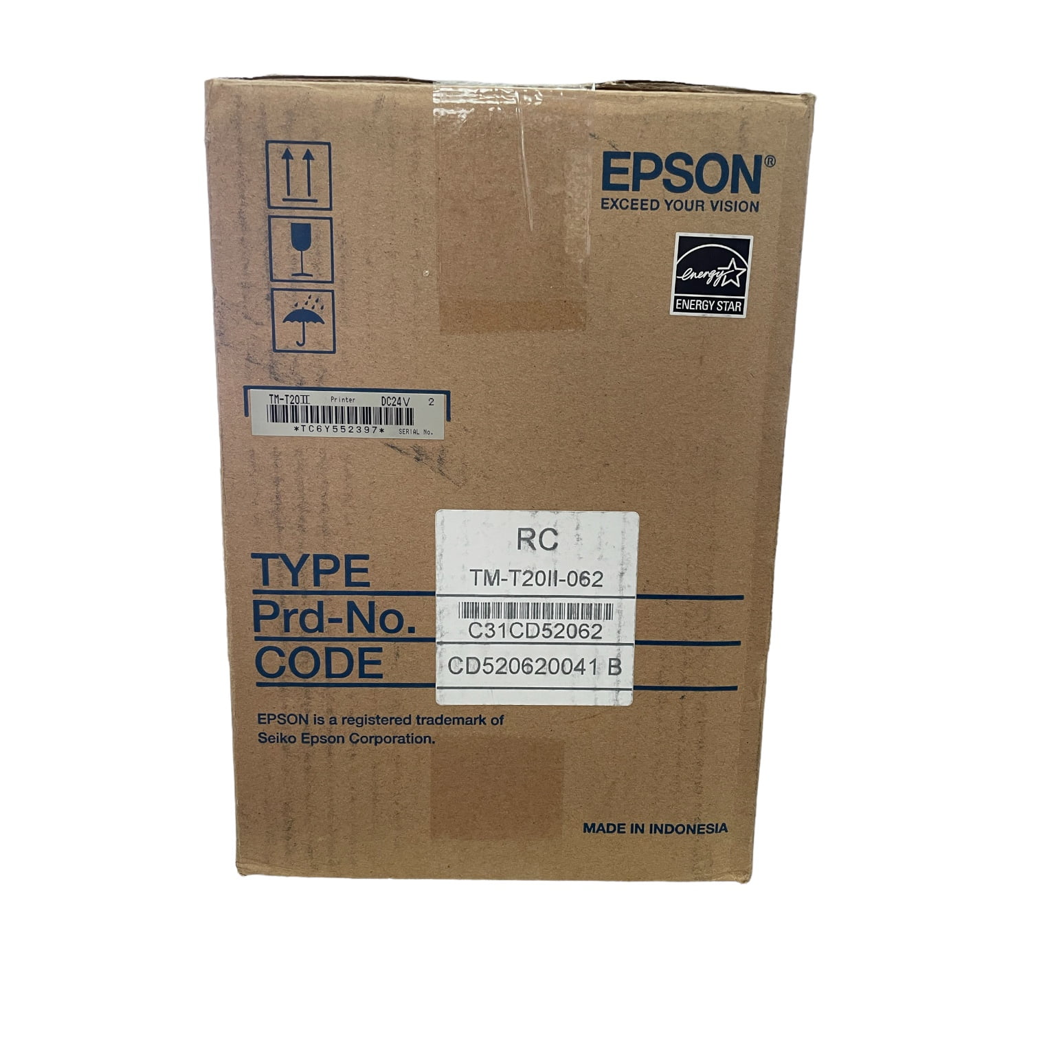 Epson C31CD52062 TM-T20II ReadyPrint Direct Thermal Printer Monochrome Brand NEW 