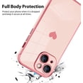 thumbnail image 3 of for iPhone 14 Case Love Heart Plating Electroplate Luxury Elegant Camera Protector Soft TPU Shockproof Protective Corner Back Cover Designed for iPhone 14 Case -Pink, 3 of 12