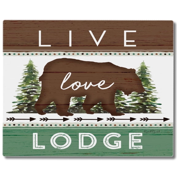 CounterArt Live Love Lodge Tempered Glass Cutting Board