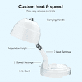 thumbnail image 5 of Conair Pro Style Bonnet Hair Dryer, 2 Heat Settings, Adjustable Height, Extra-Large Hood Size, 1875W Pro Style Bonnet Ionic Hair Dryer for Women, White, 5 of 9