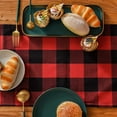thumbnail image 5 of Check 13X70Inch Black and Red Plaid Table Runner Dinner Table Runners for Party Christmas Events Home Decor, 5 of 5