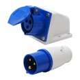 thumbnail image 1 of Enchufe industrial de 16 amperios, 3 pines, 220-250 V, resistente al agua, IP44, 2P+E, trifásico, 16 A, adecuado para autocaravanas, caravanas, autocaravanas JFHHH pequeña, 1 of 5