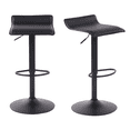 thumbnail image 1 of Juego de 2 Bancos para Barra Todo Negro con Reposapié Altura Ajustable Giratorio 360​​°​​ HOMEMAKE FURNITURE Moderno, 1 of 6