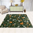 thumbnail image 2 of Yayeee Area Rugs for Living Room 5.2'x4' Non Slip Washable Bedroom Floor Carpet, Orange Flowers, 2 of 5