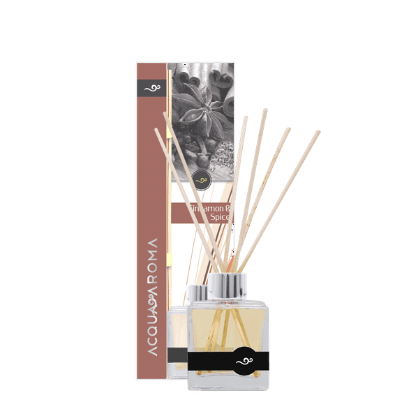 Acqua Aroma Cinnamon & Spice Reed Diffuser 3.4 FL OZ (100ml) Gift Set