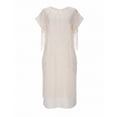 thumbnail image 4 of Women's Plus Size Dress Mesh Short Sleeve V Neck Cocktail A Line Dresses Beige M, 4 of 5