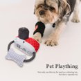 thumbnail image 3 of OULII Dog Chewing Toy Squeaky Cotton Rope Red 1Pack for Outdoor Play, 3 of 8